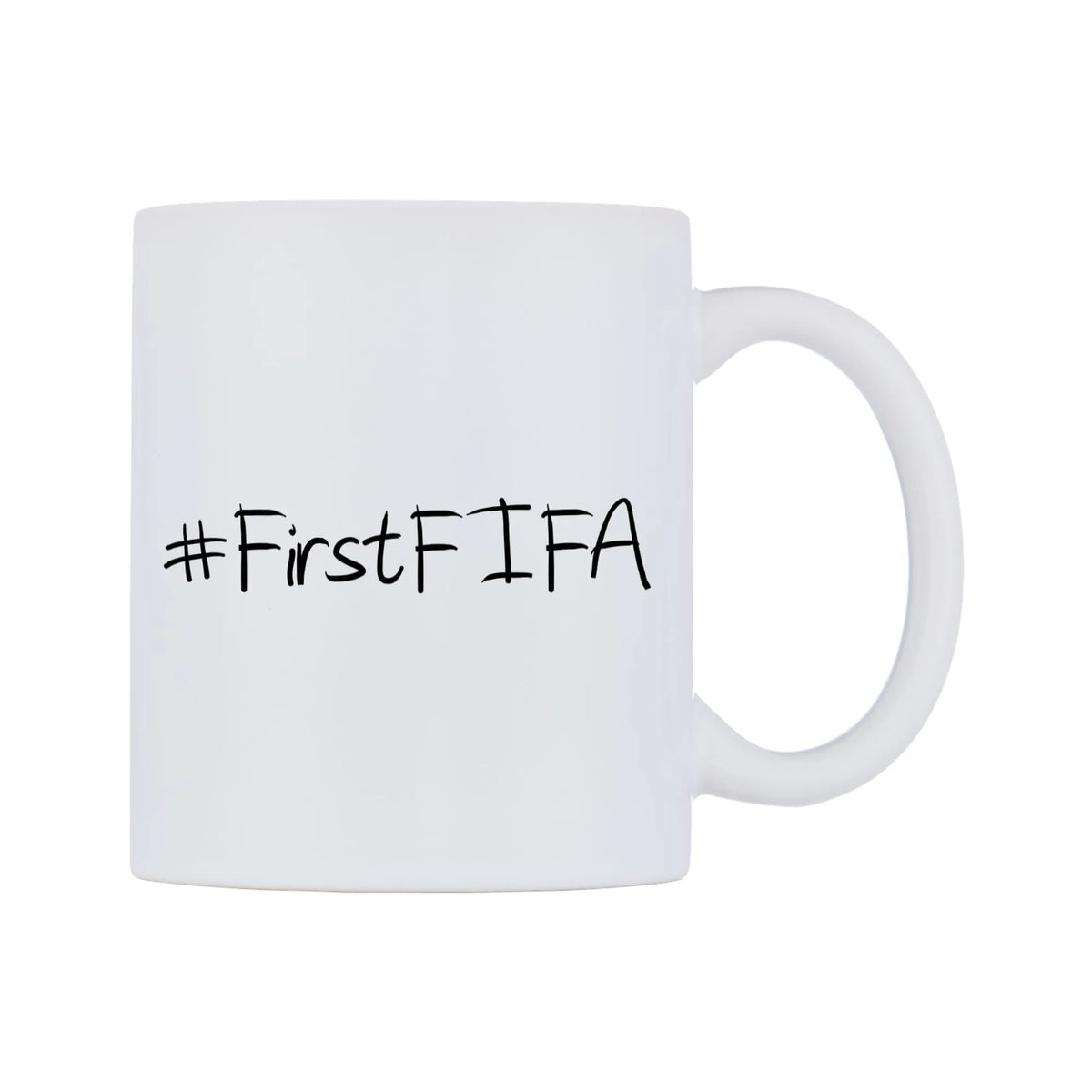 FirstFIFA Mug — mug, left side, on a white background