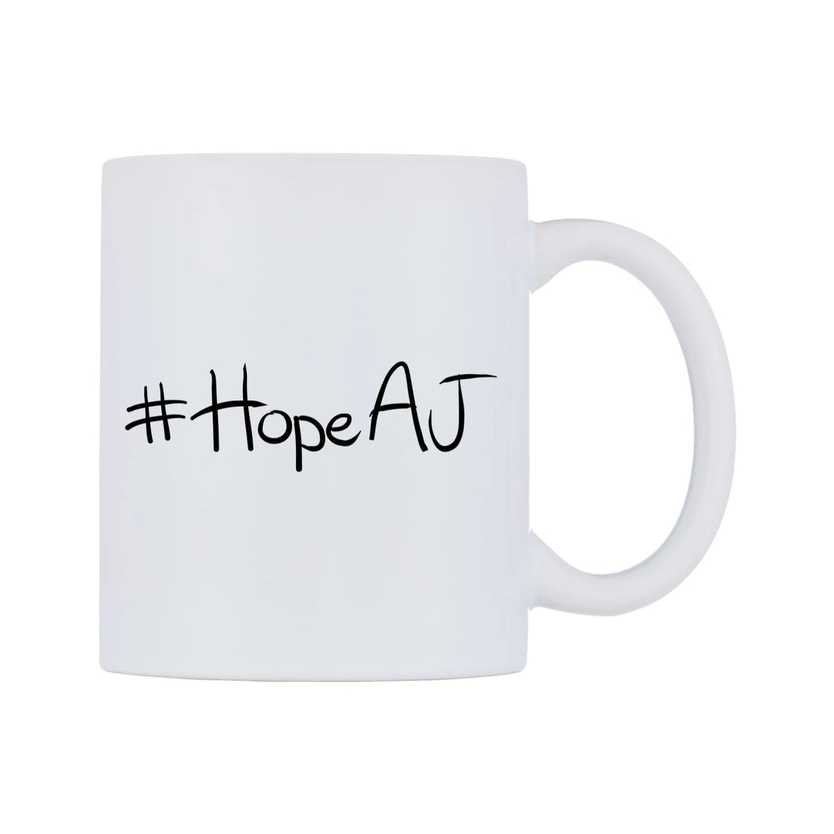 HopeAJ Mug — mug, left side, on a white background