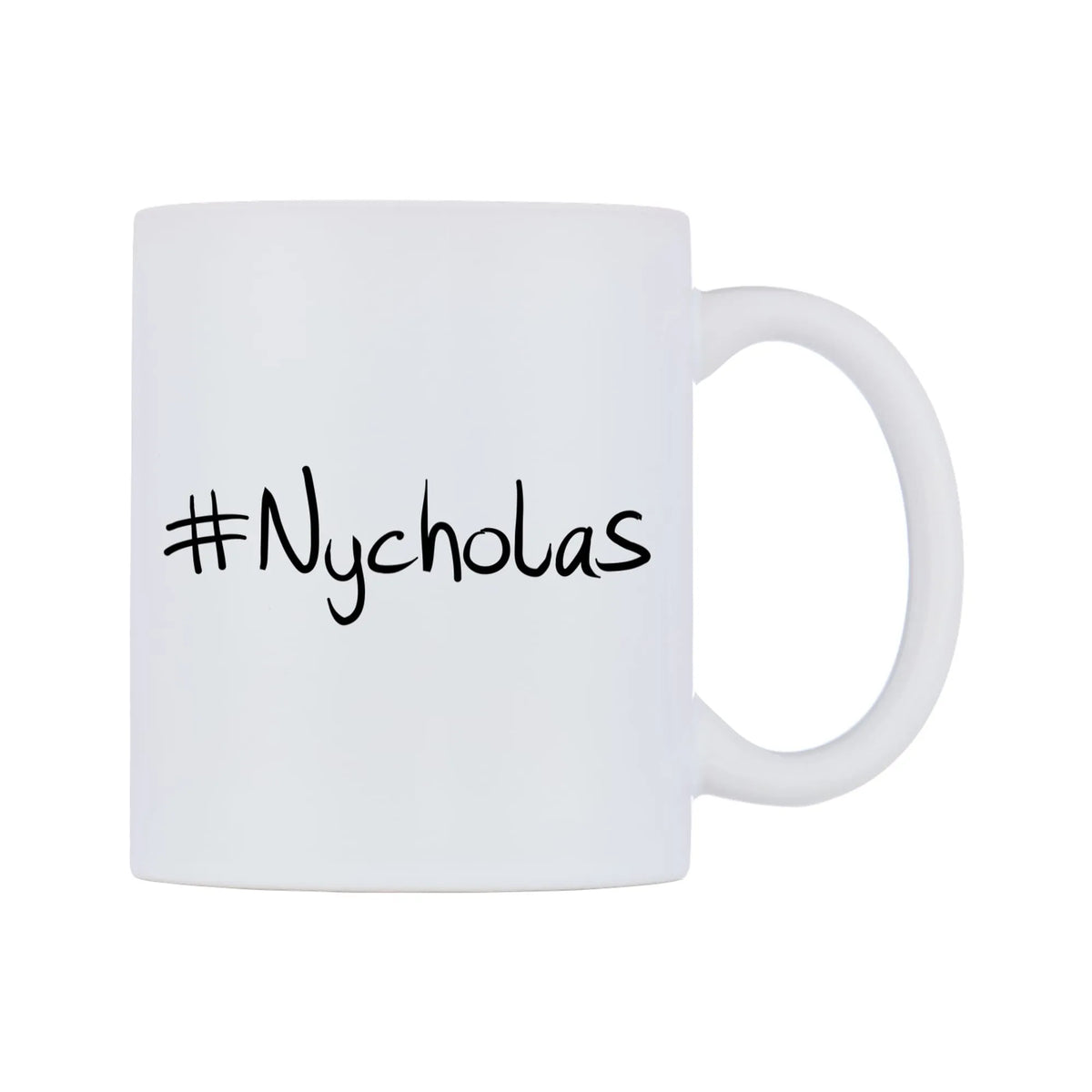 Nycholas Mug — mug, left side, on a white background