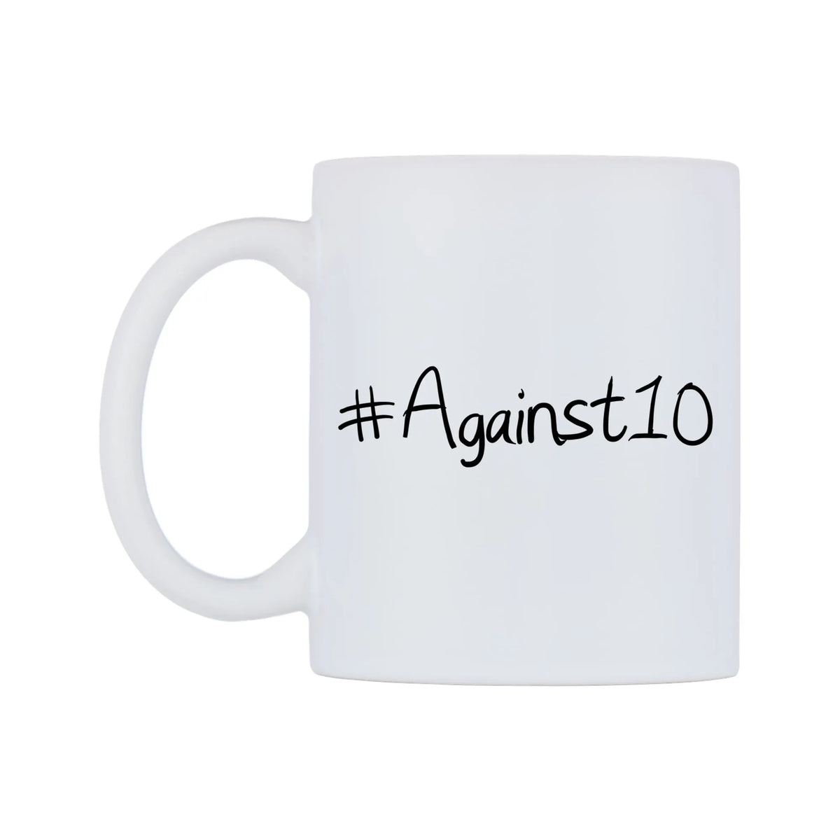 Against10 Mug — mug, right side, on a white background
