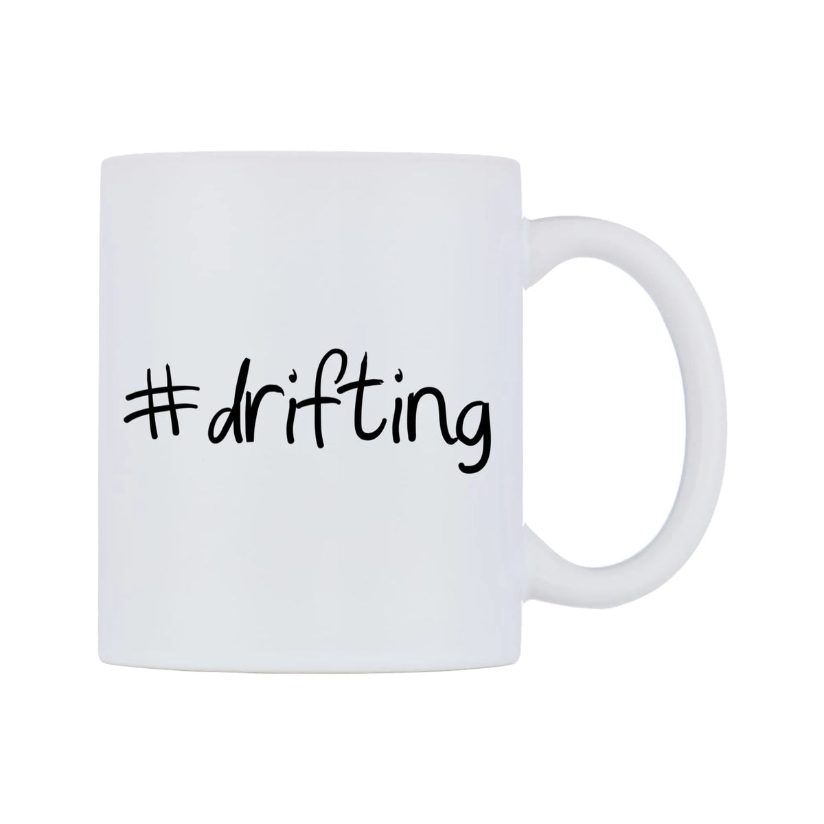 drifting Mug — mug, left side, on a white background