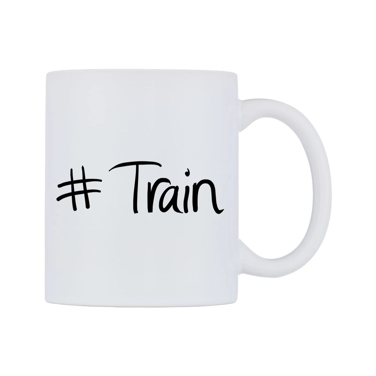 Train Mug — mug, left side, on a white background