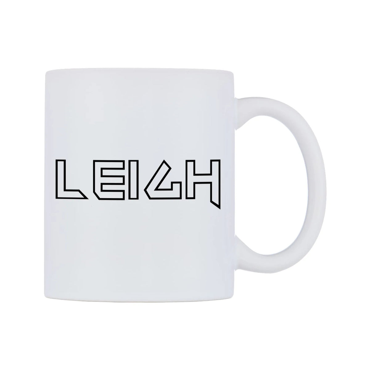 Leigh - Iron Maiden Themed Mug — white 11oz gloss mug, left side, on a white background
