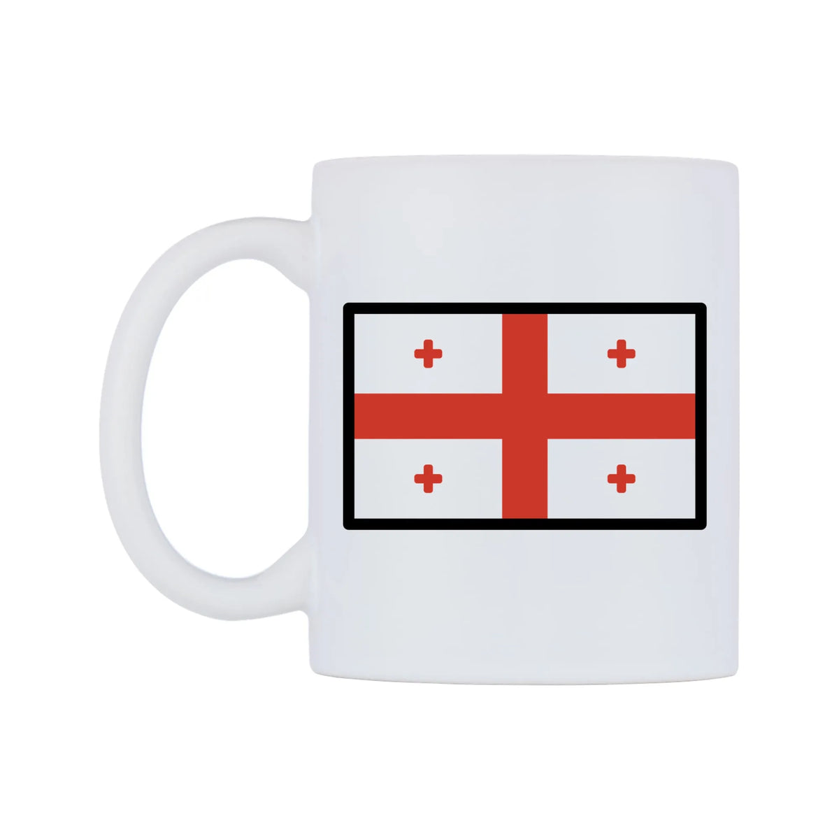 Georgia Flag Emoji Mug — mug, right side, on a white background