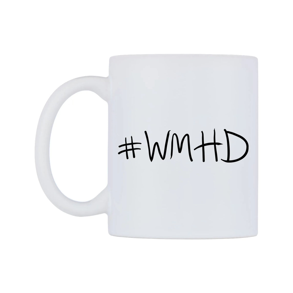 WMHD Mug — mug, right side, on a white background