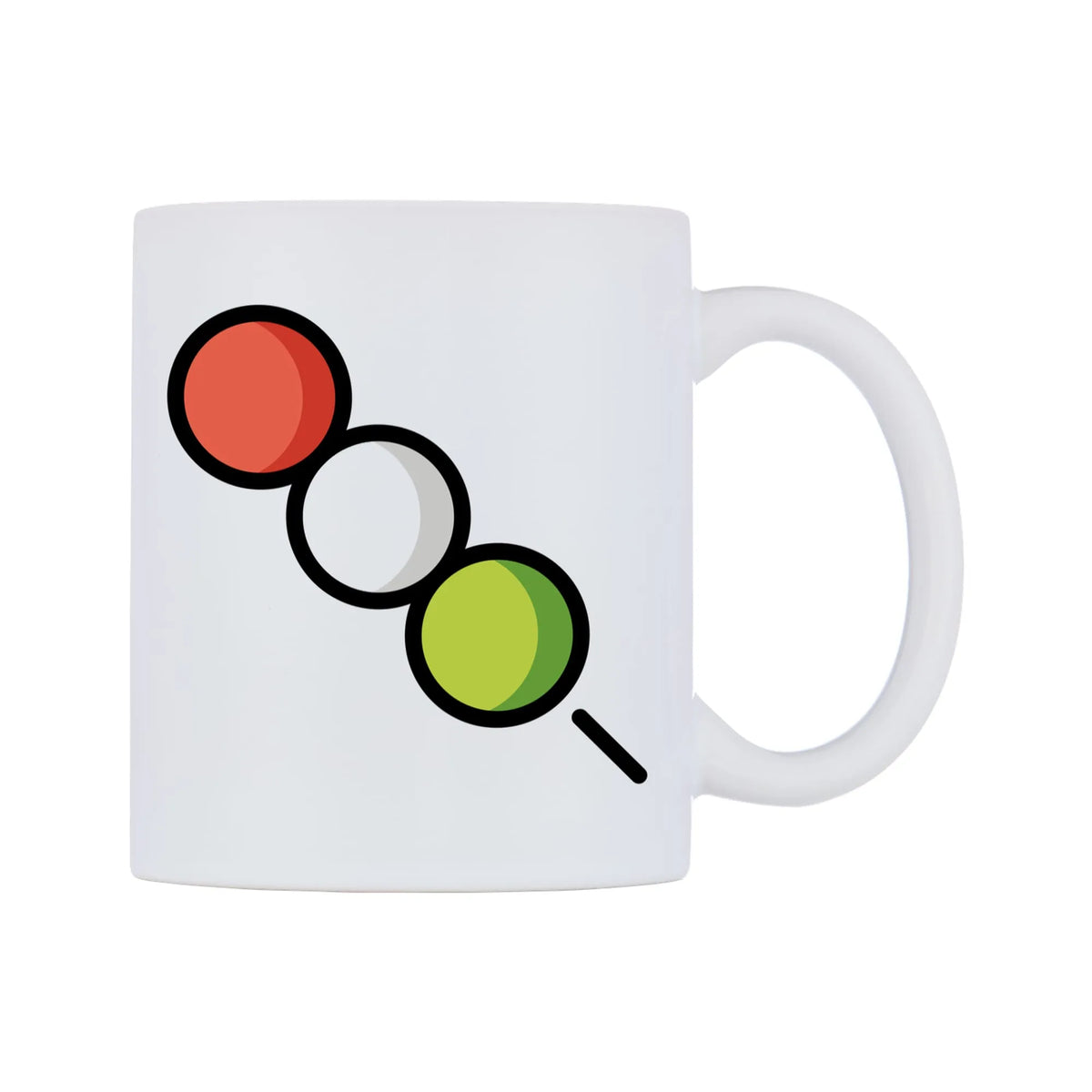 Dango Emoji Mug — mug, left side, on a white background