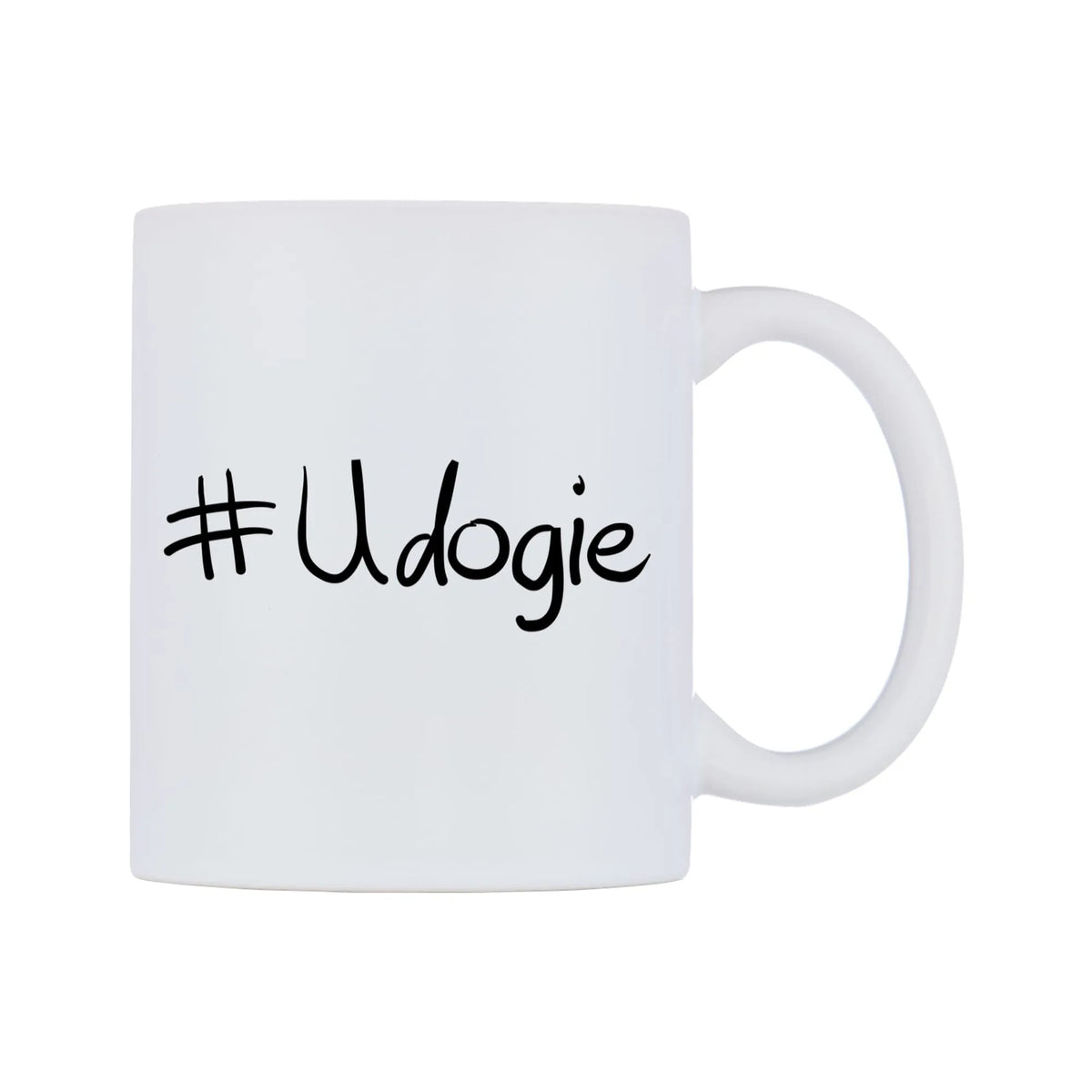 Udogie Mug — mug, left side, on a white background