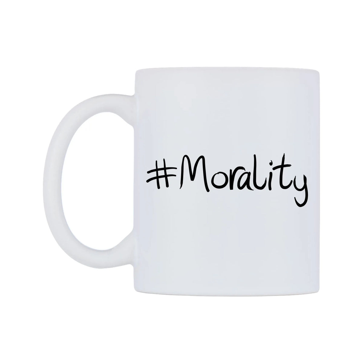 Morality Mug — mug, right side, on a white background