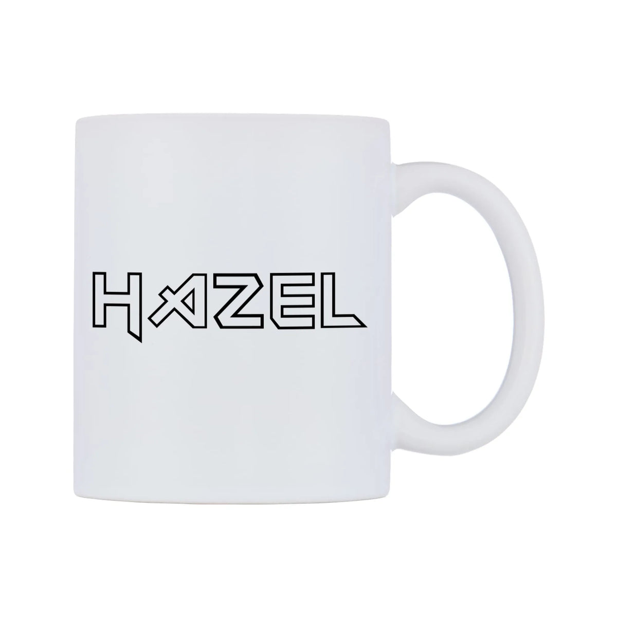Hazel - Iron Maiden Themed Mug — white 11oz gloss mug, left side, on a white background