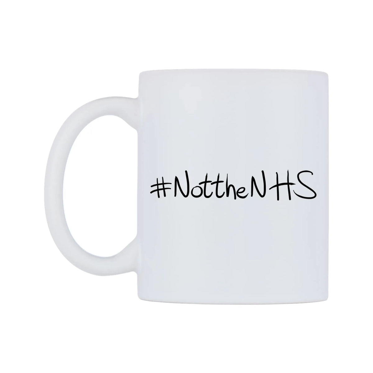 NottheNHS Mug — mug, right side, on a white background