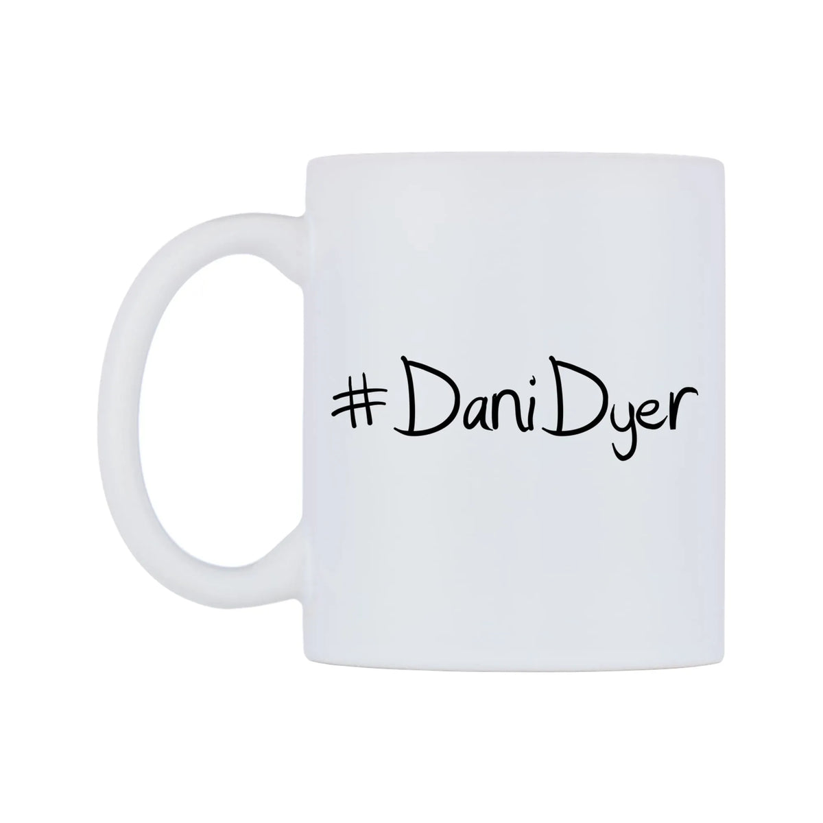 DaniDyer Mug — mug, right side, on a white background