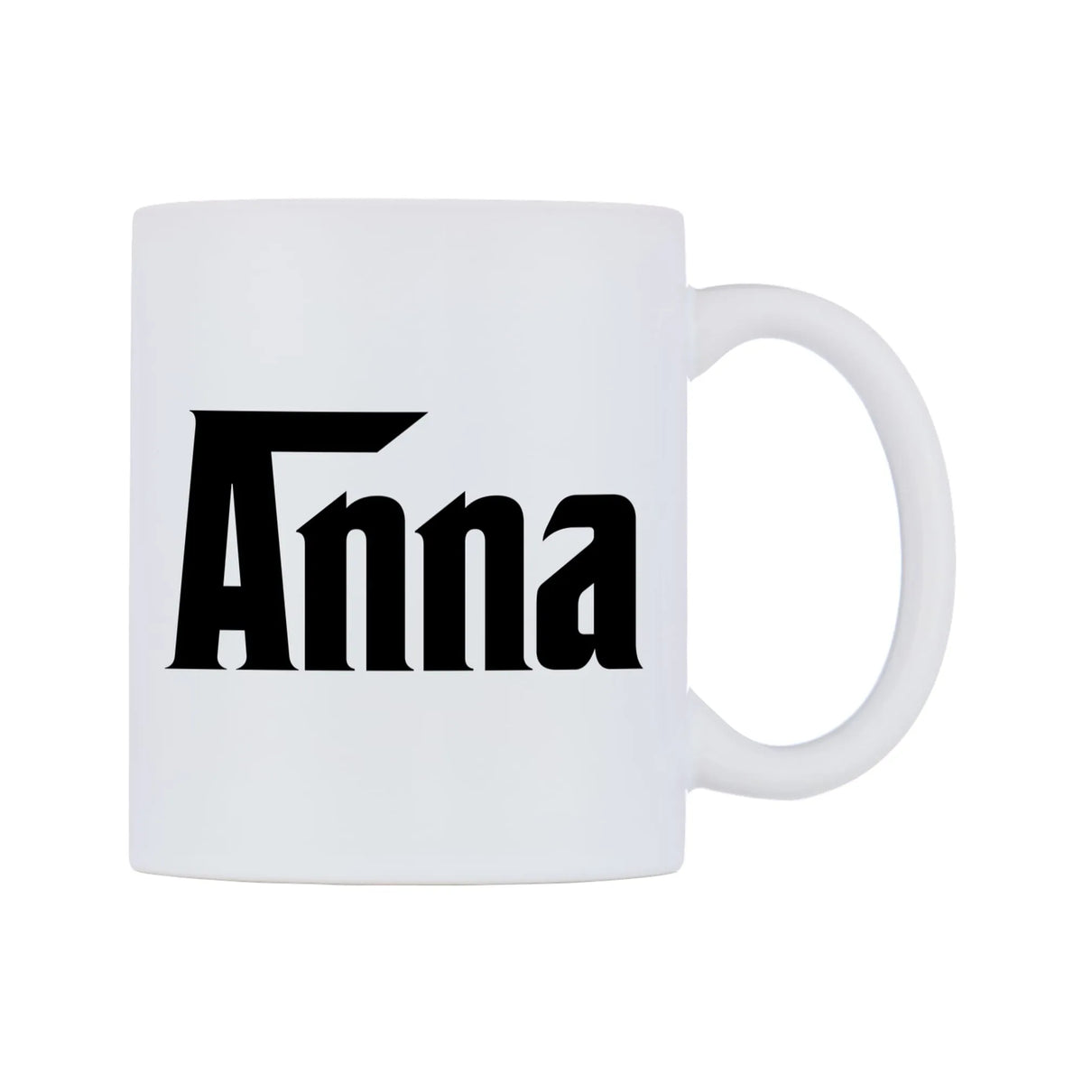 Anna - Godfather Themed Mug — white 11oz gloss mug, left side, on a white background