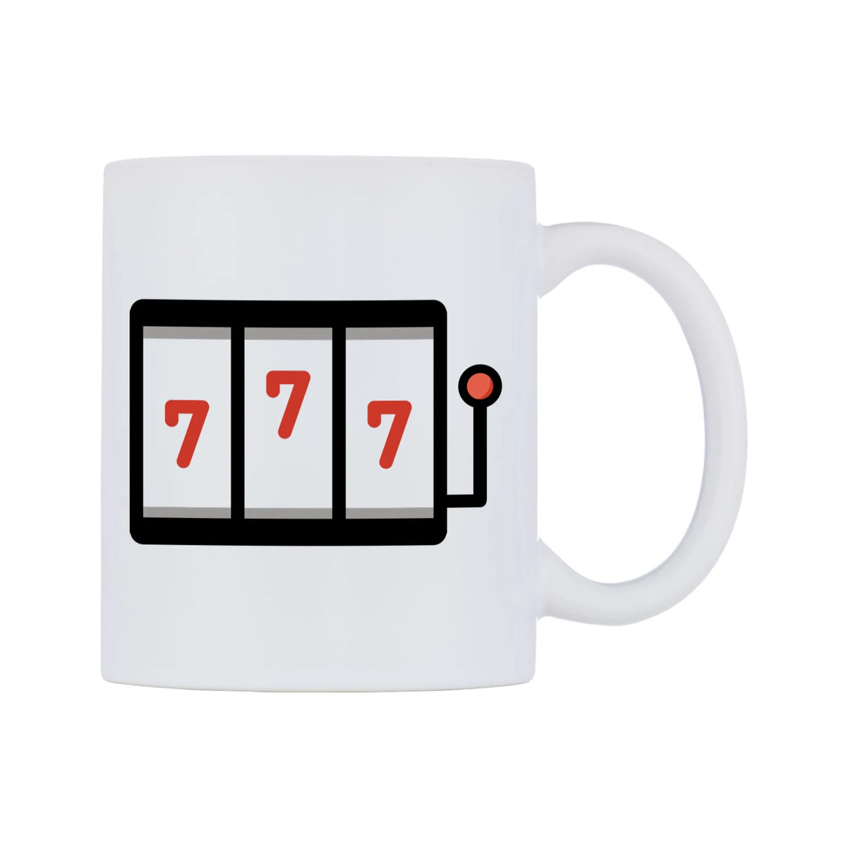 Slot Machine Emoji Mug — mug, left side, on a white background