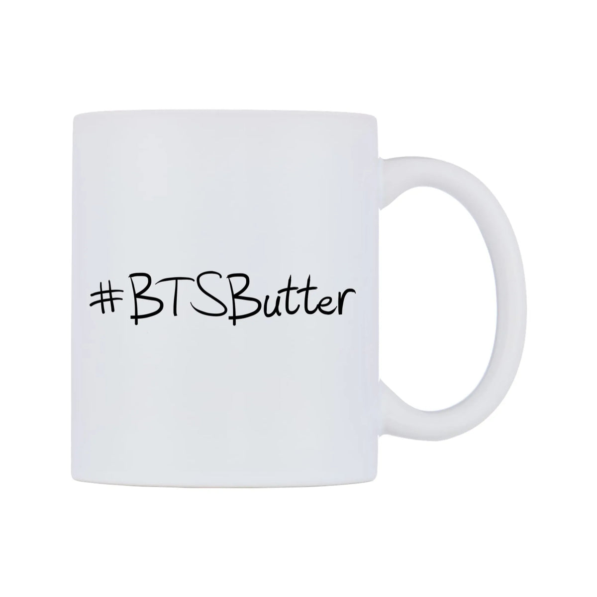 BTSButter Mug — mug, left side, on a white background