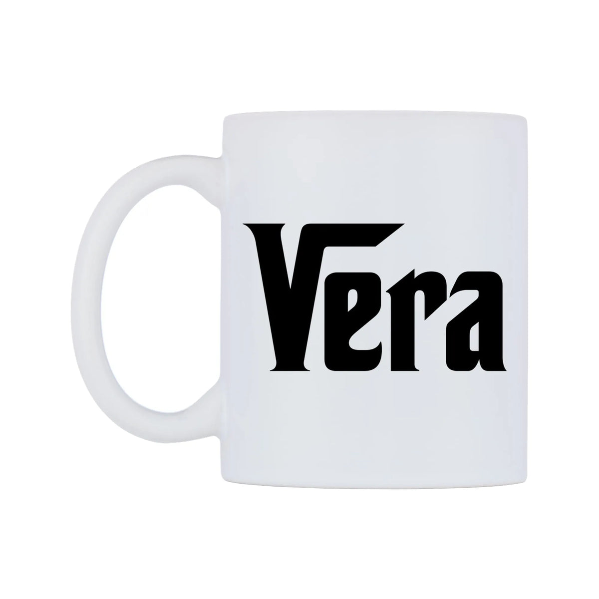 Vera - Godfather Themed Mug — white 11oz gloss mug, right side, on a white background