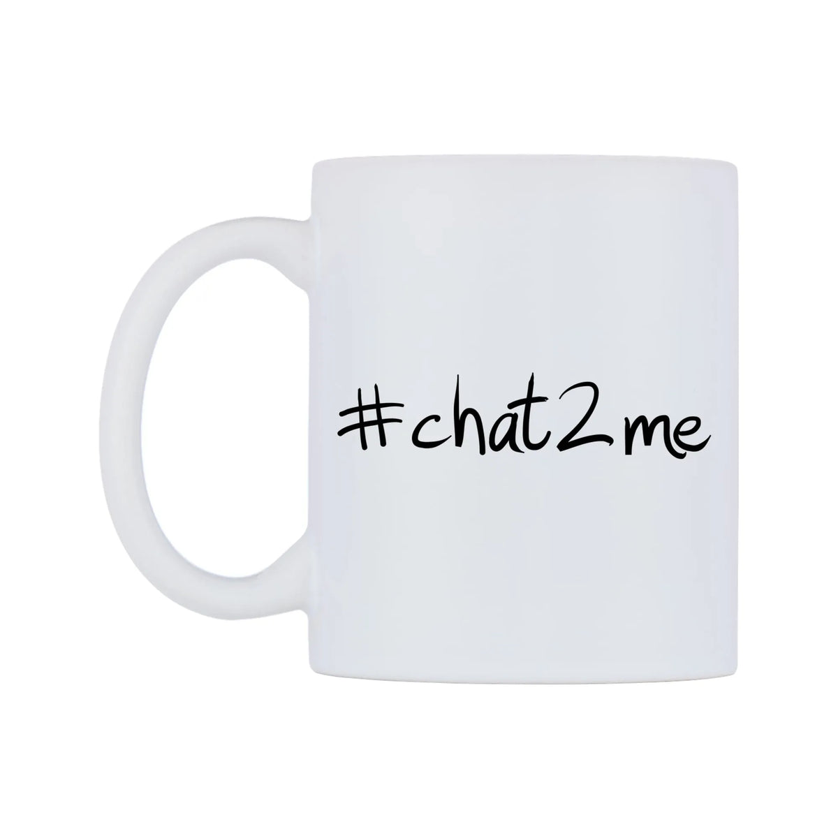 chat2me Mug — mug, right side, on a white background