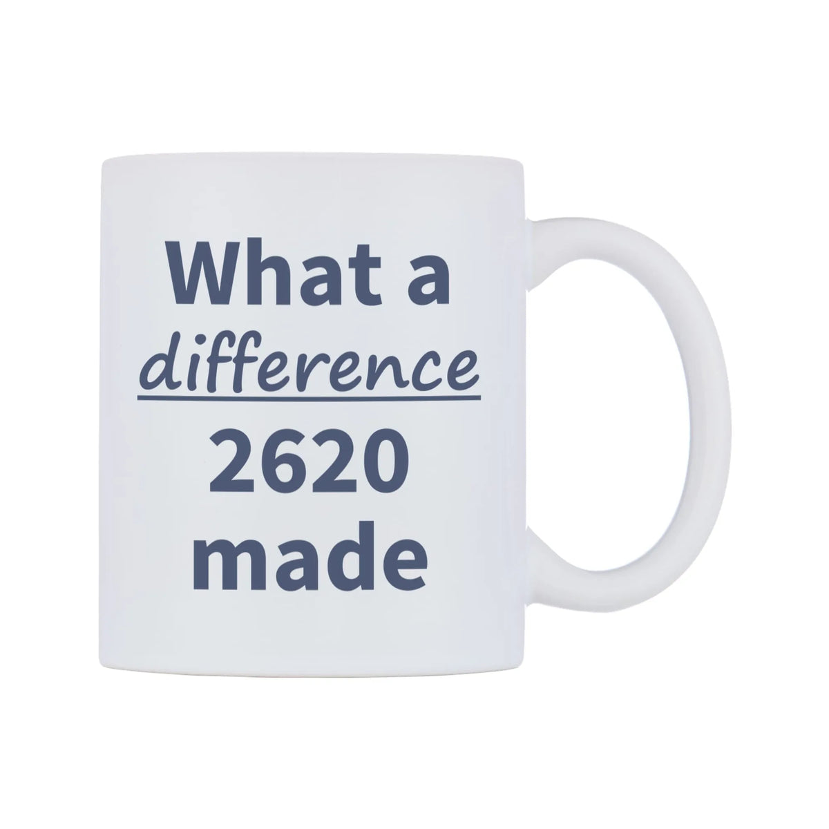 What a difference 2620 made Mug — mug, left side, on a white background