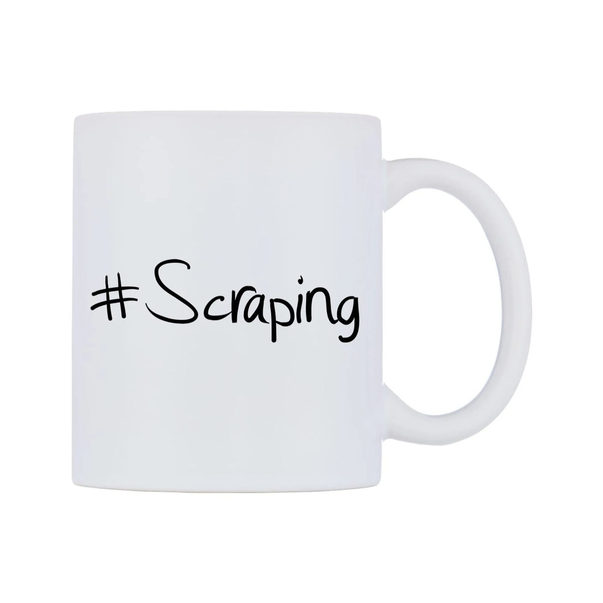 Scraping Mug — mug, left side, on a white background