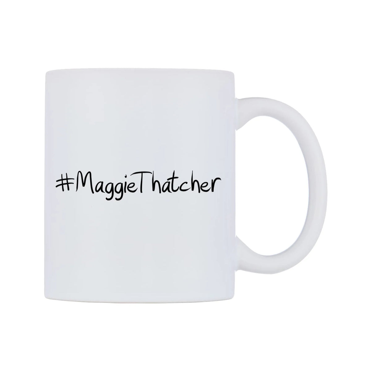 MaggieThatcher Mug — mug, left side, on a white background