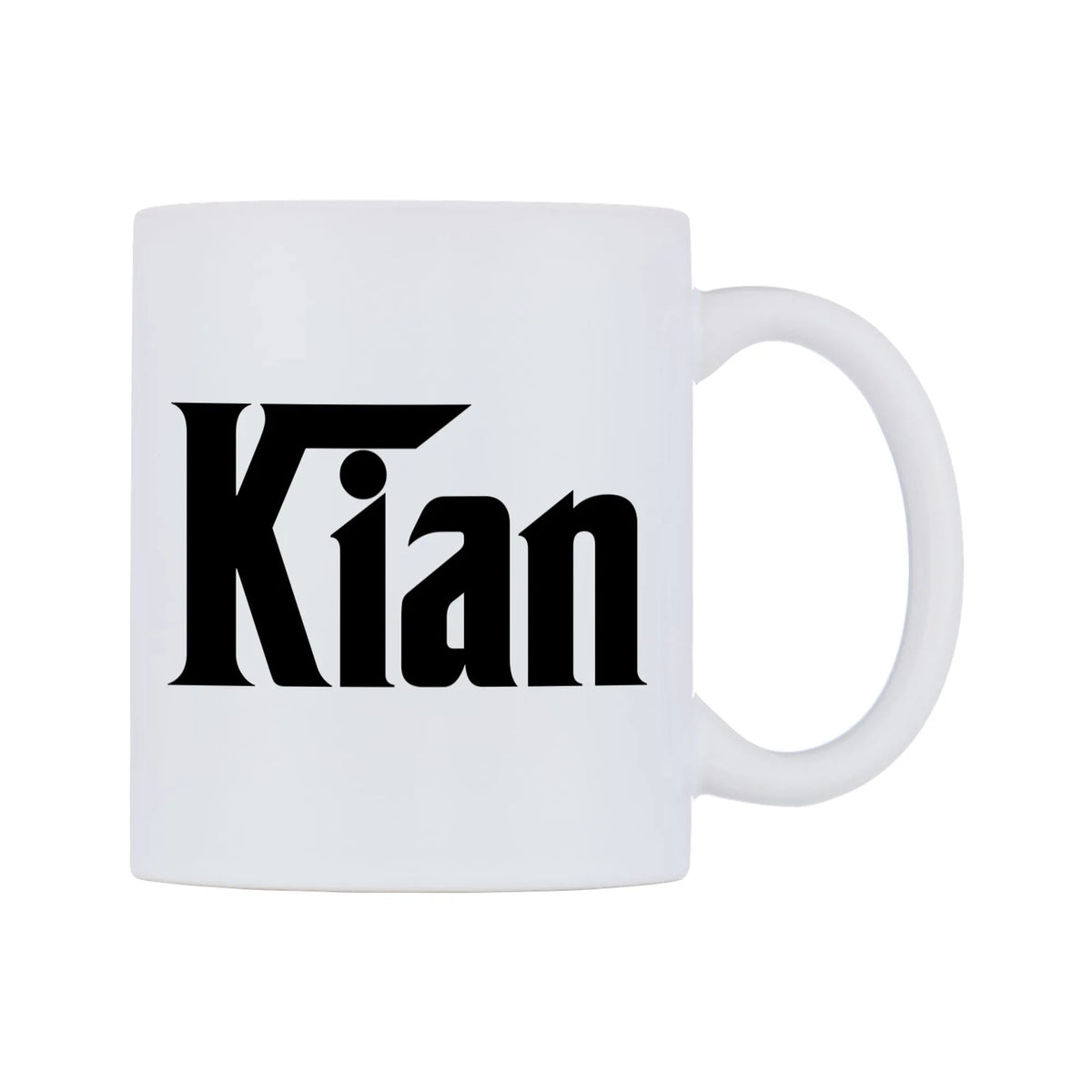 Kian - Godfather Themed Mug — white 11oz gloss mug, left side, on a white background