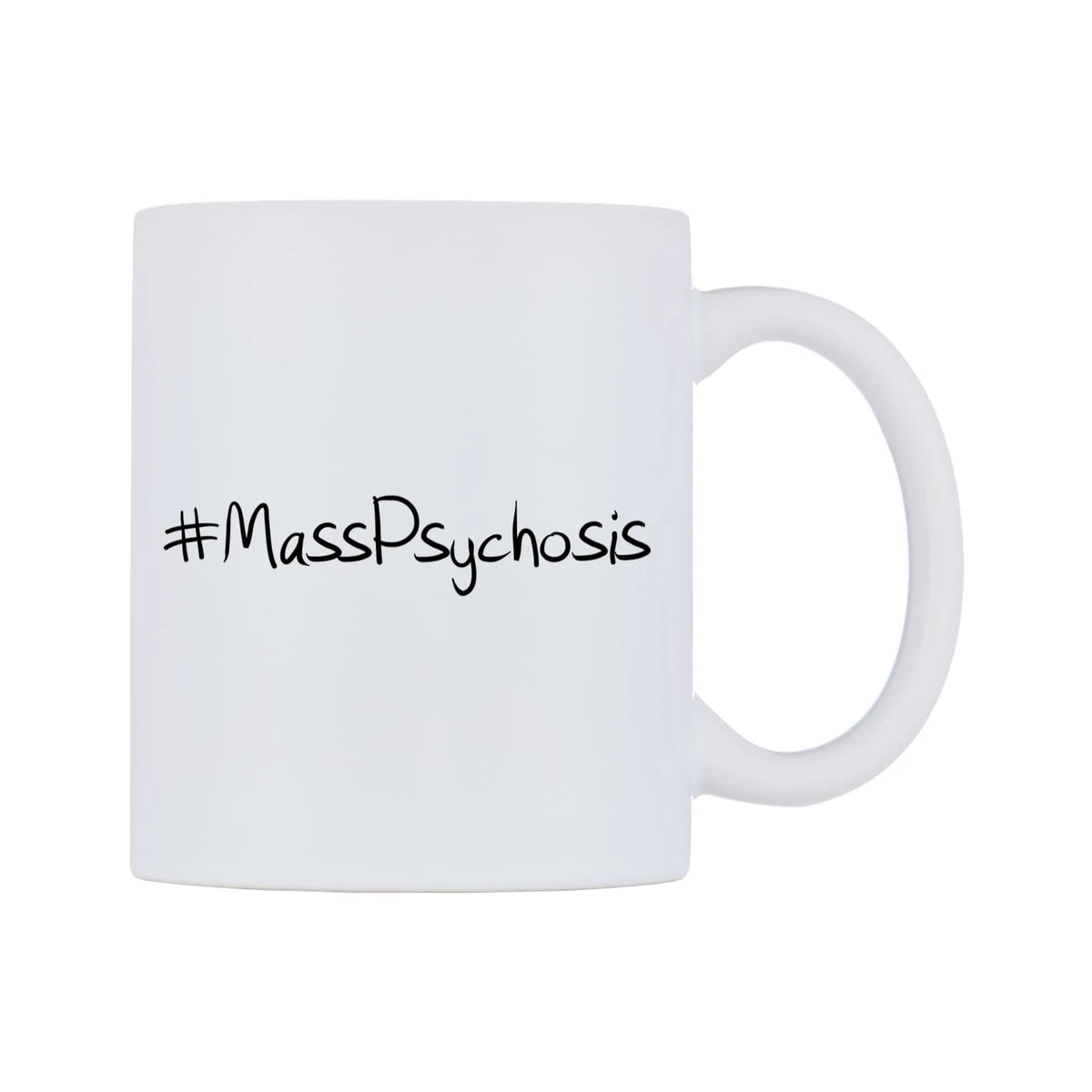 MassPsychosis Mug — mug, left side, on a white background