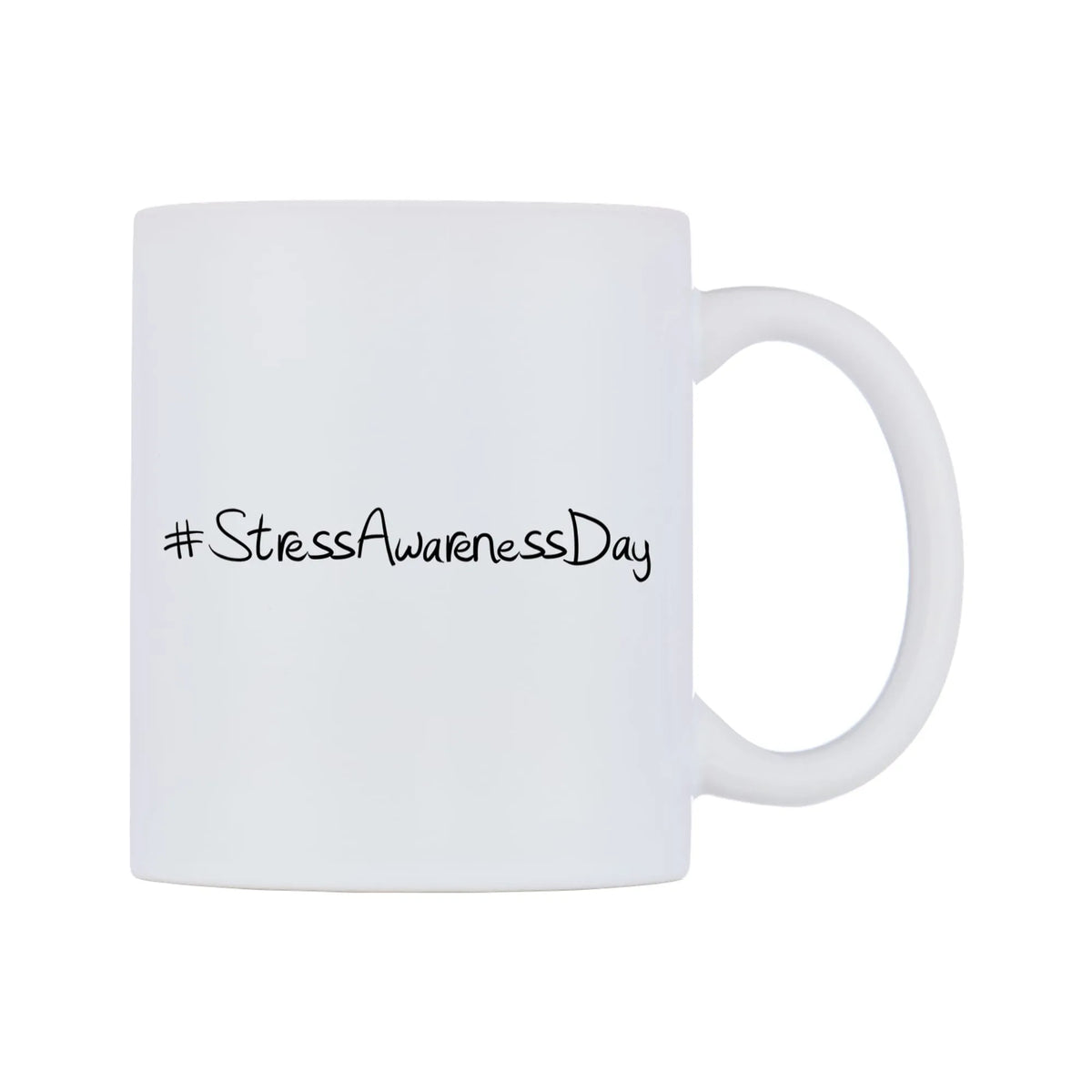 StressAwarenessDay Mug — mug, left side, on a white background