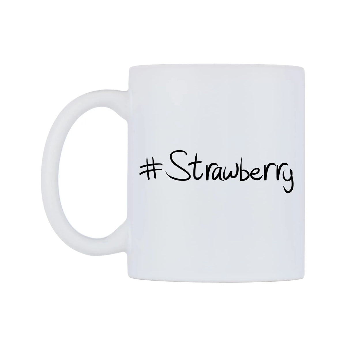 Strawberry Mug — mug, right side, on a white background