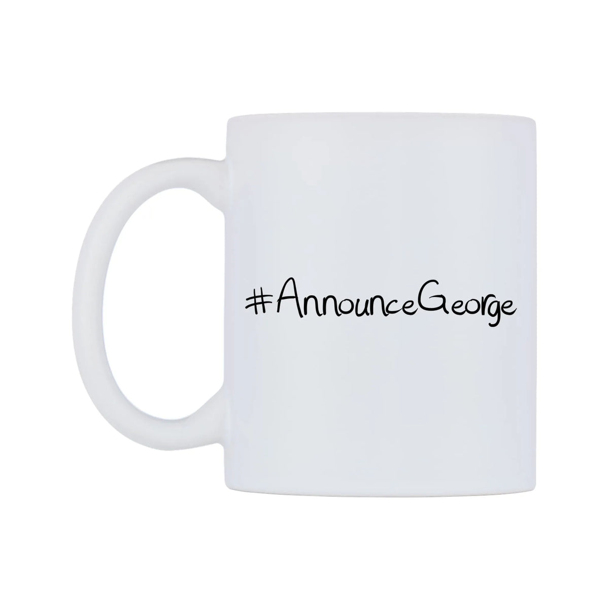 AnnounceGeorge Mug — mug, right side, on a white background