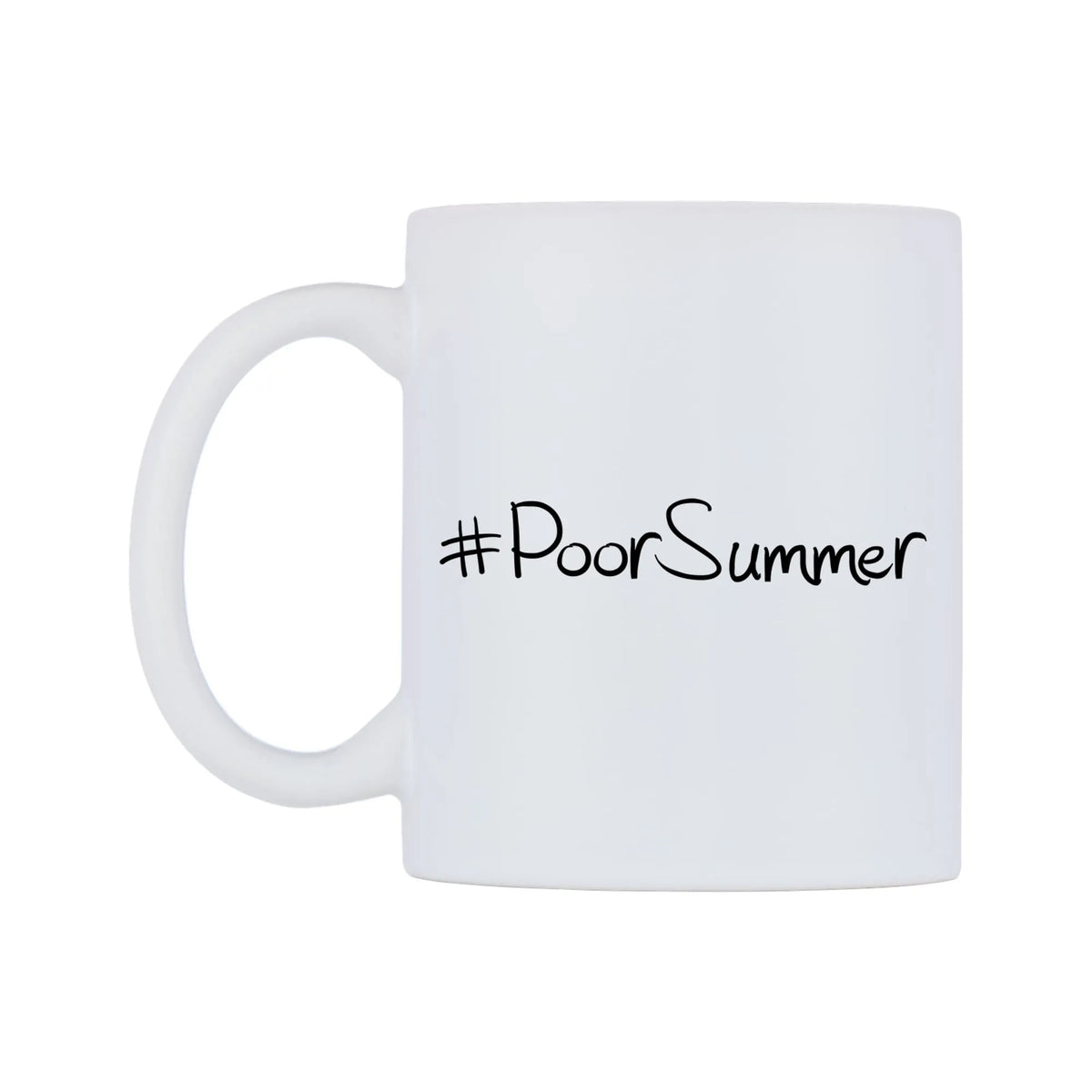 PoorSummer Mug — mug, right side, on a white background