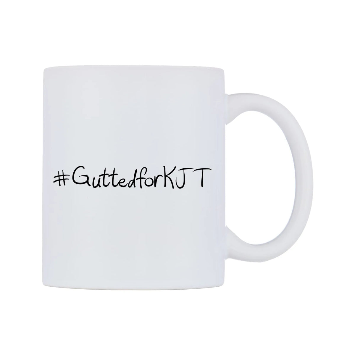GuttedforKJT Mug — mug, left side, on a white background