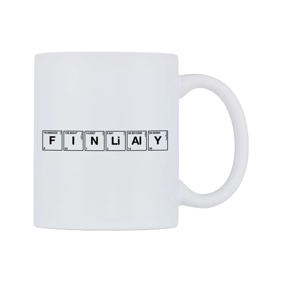 Finlay - Chemistry Themed Mug — mug, left side, on a white background