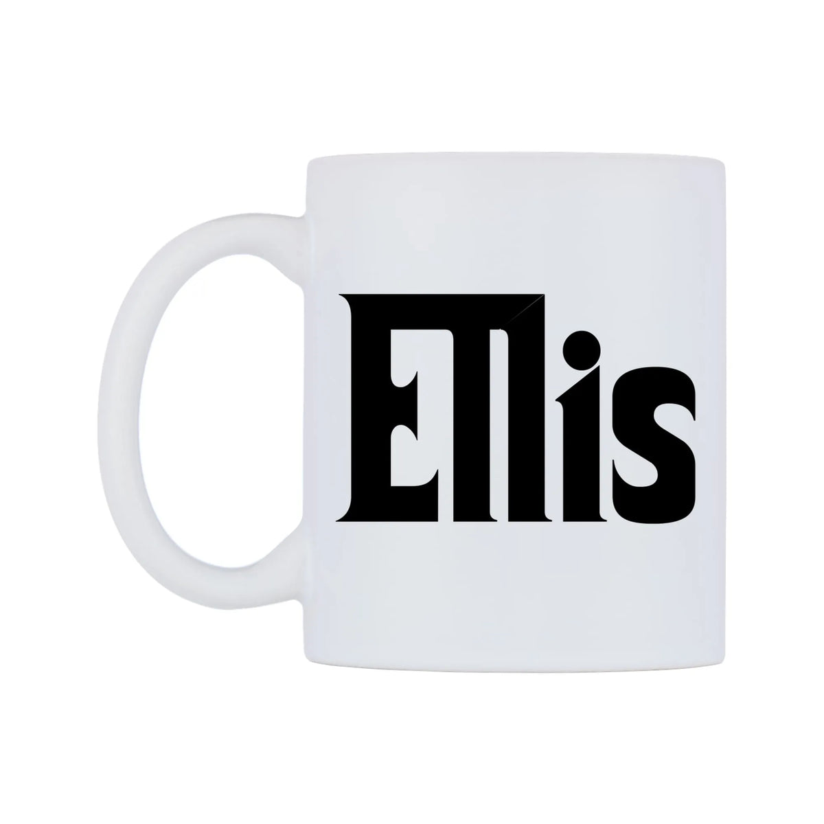 Ellis - Godfather Themed Mug — white 11oz gloss mug, right side, on a white background