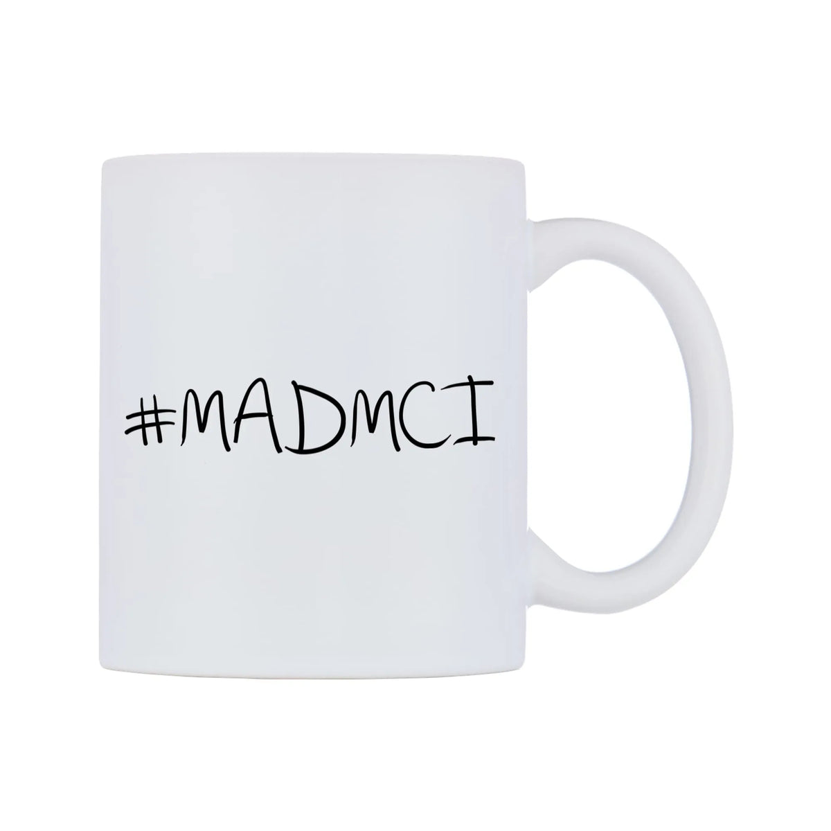 MADMCI Mug — mug, left side, on a white background