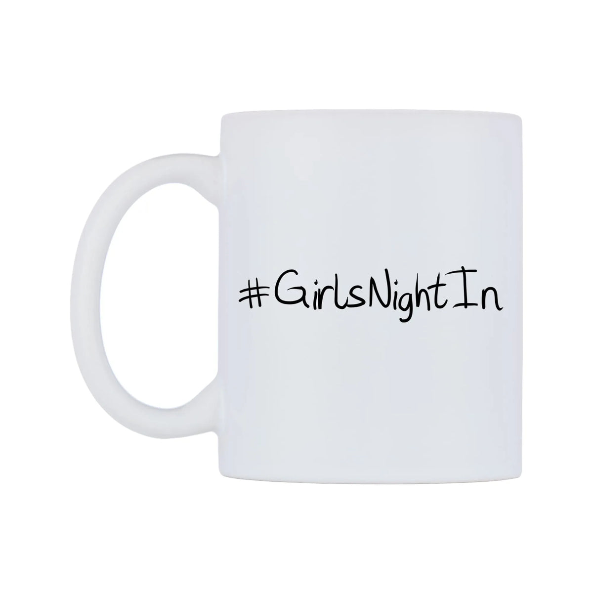 GirlsNightIn Mug — mug, right side, on a white background