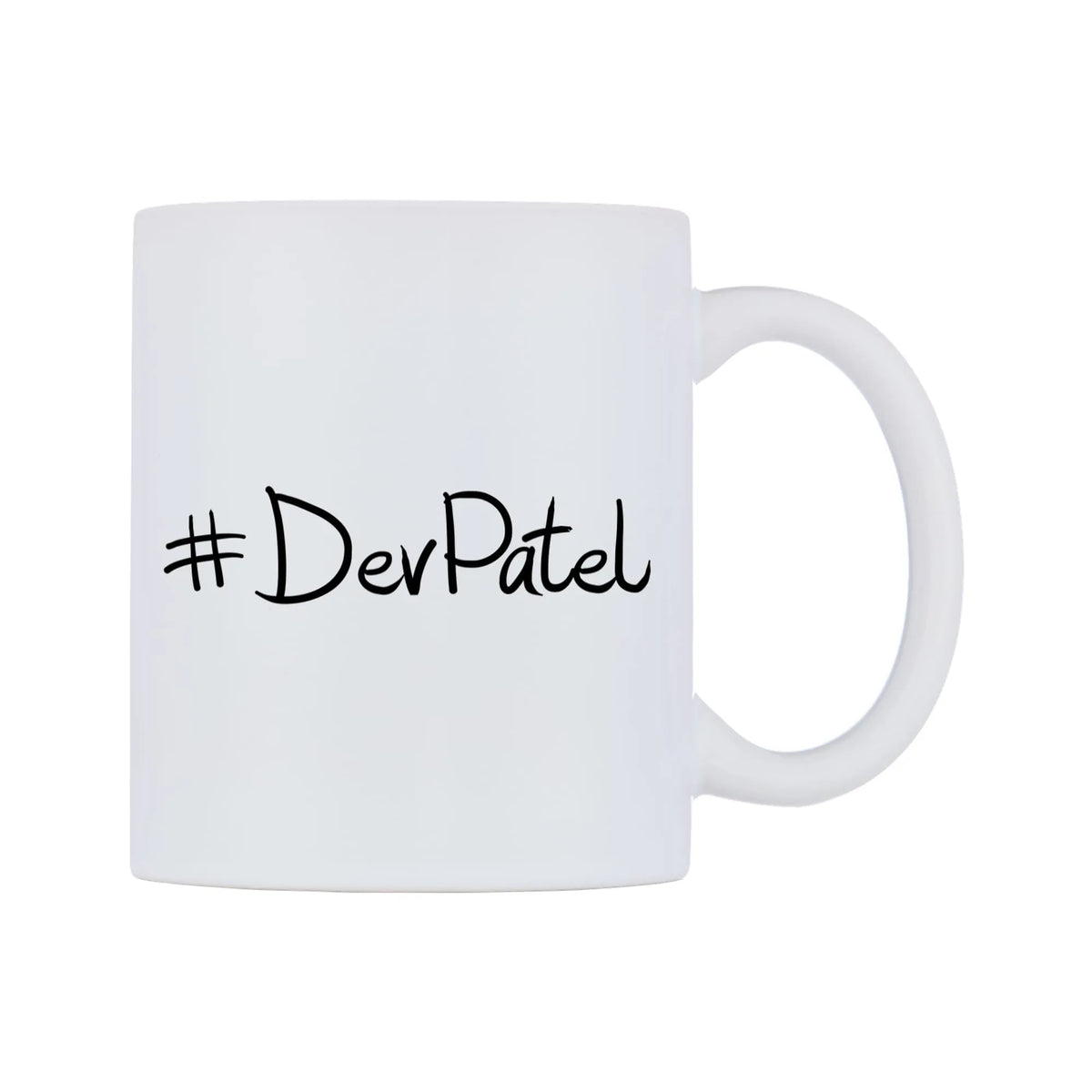 DevPatel Mug — mug, left side, on a white background
