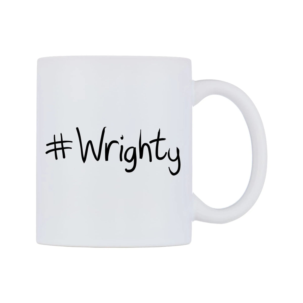 Wrighty Mug — mug, left side, on a white background
