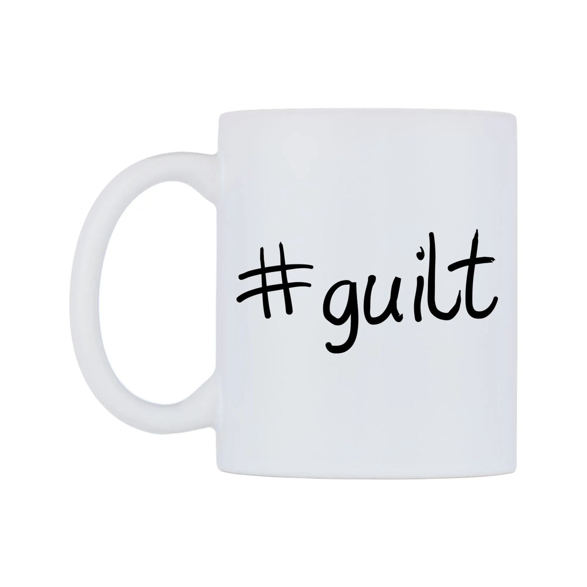 guilt Mug — mug, right side, on a white background