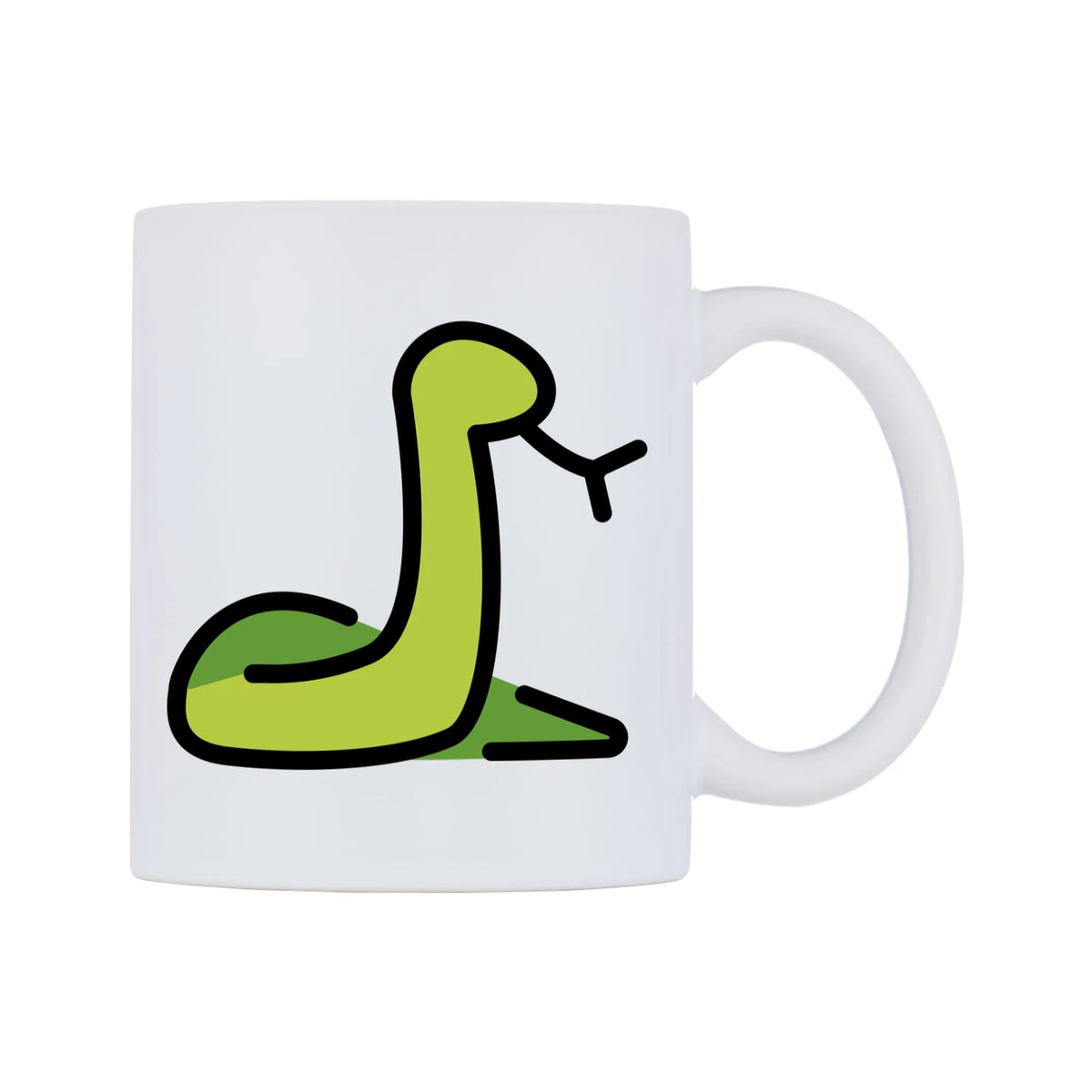 Snake Emoji Mug — mug, left side, on a white background