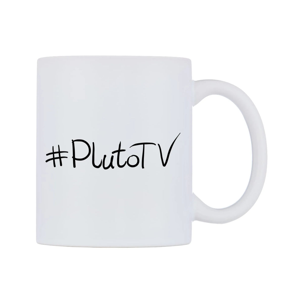PlutoTV Mug — mug, left side, on a white background