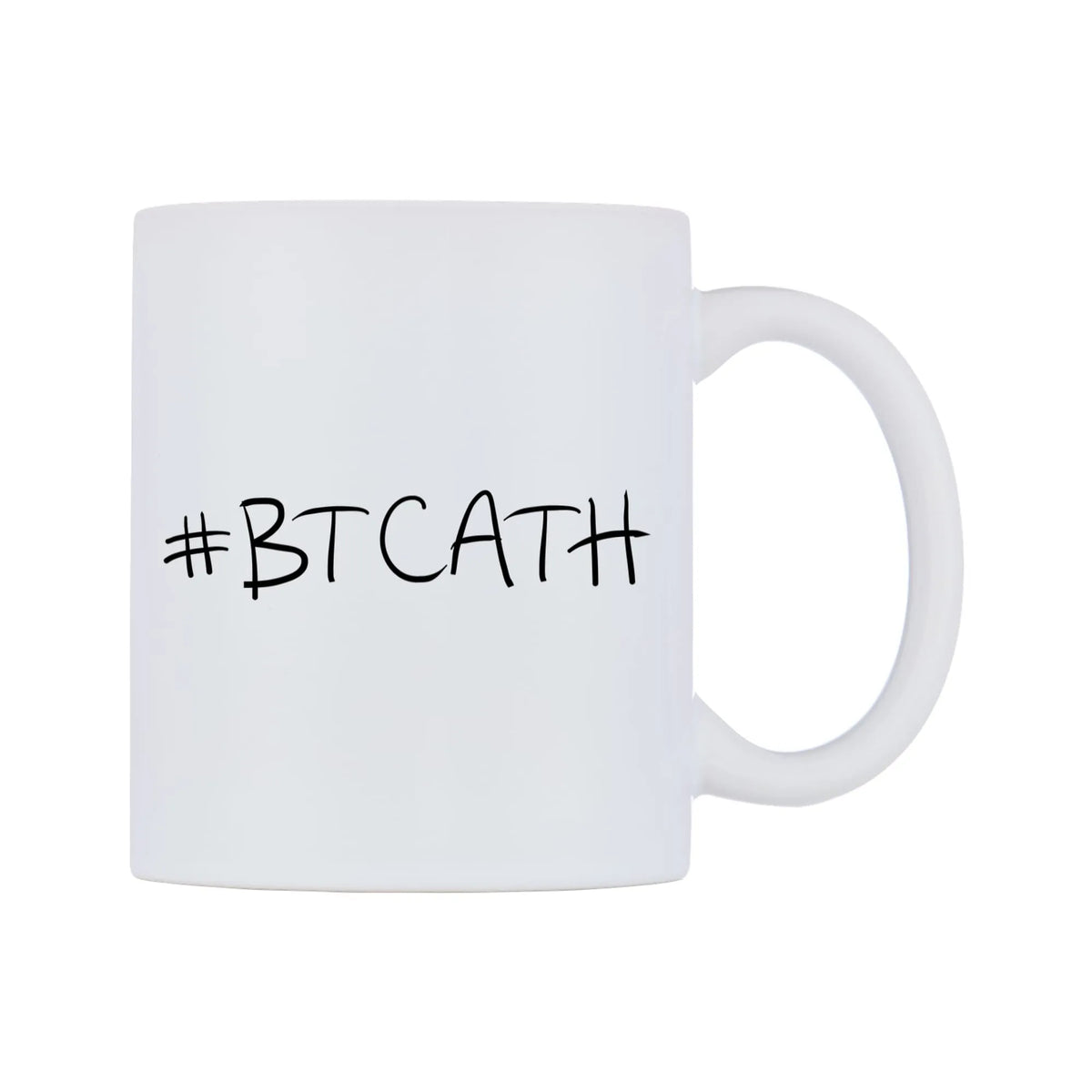 BTCATH Mug — mug, left side, on a white background