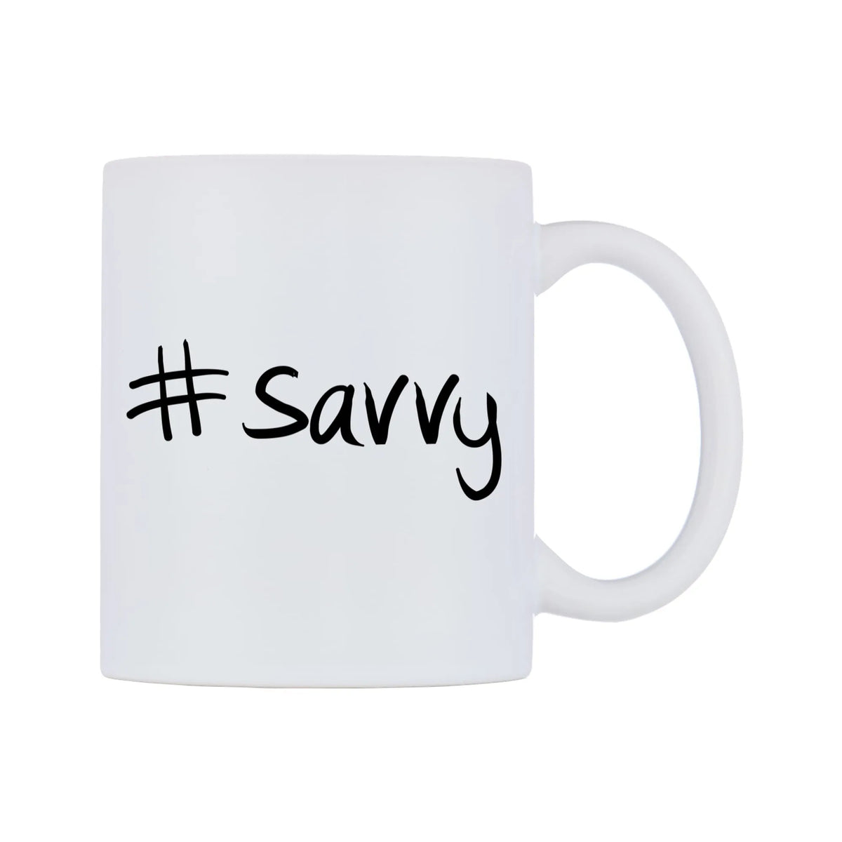 savvy Mug — mug, left side, on a white background