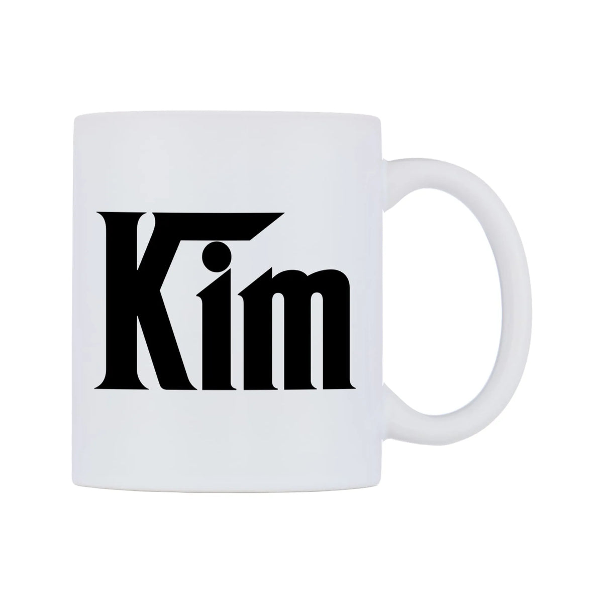 Kim - Godfather Themed Mug — white 11oz gloss mug, left side, on a white background