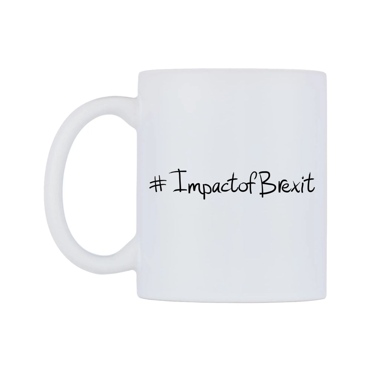 ImpactofBrexit Mug — mug, right side, on a white background