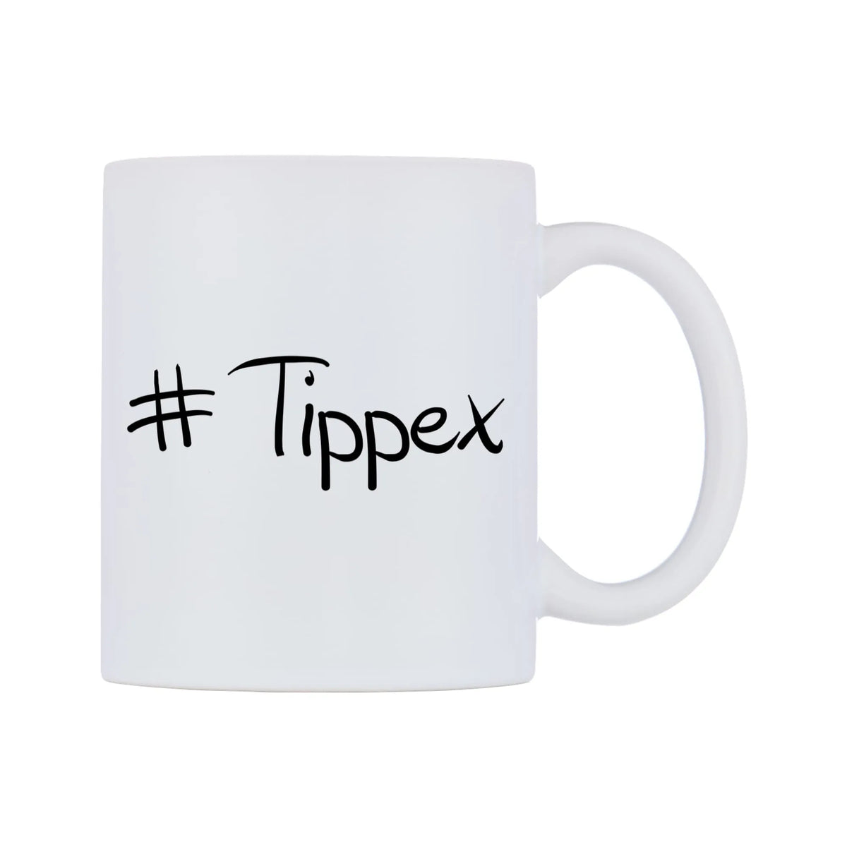 Tippex Mug — mug, left side, on a white background