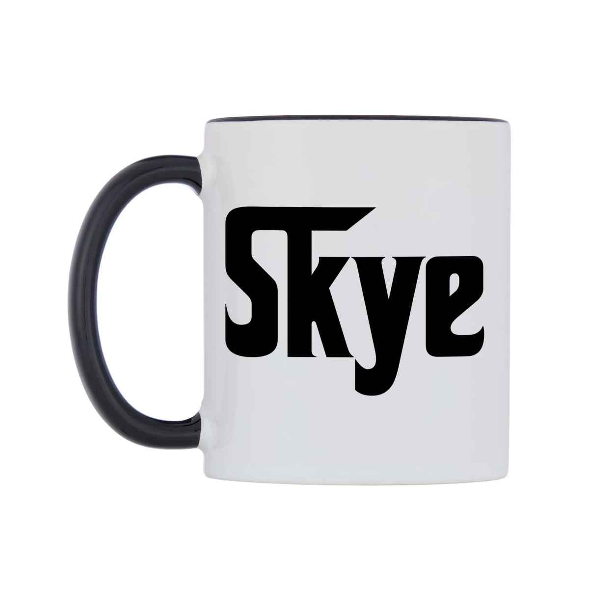 Skye - Godfather Themed Mug — white 11oz gloss mug with a black inside and handle, right side, on a white background