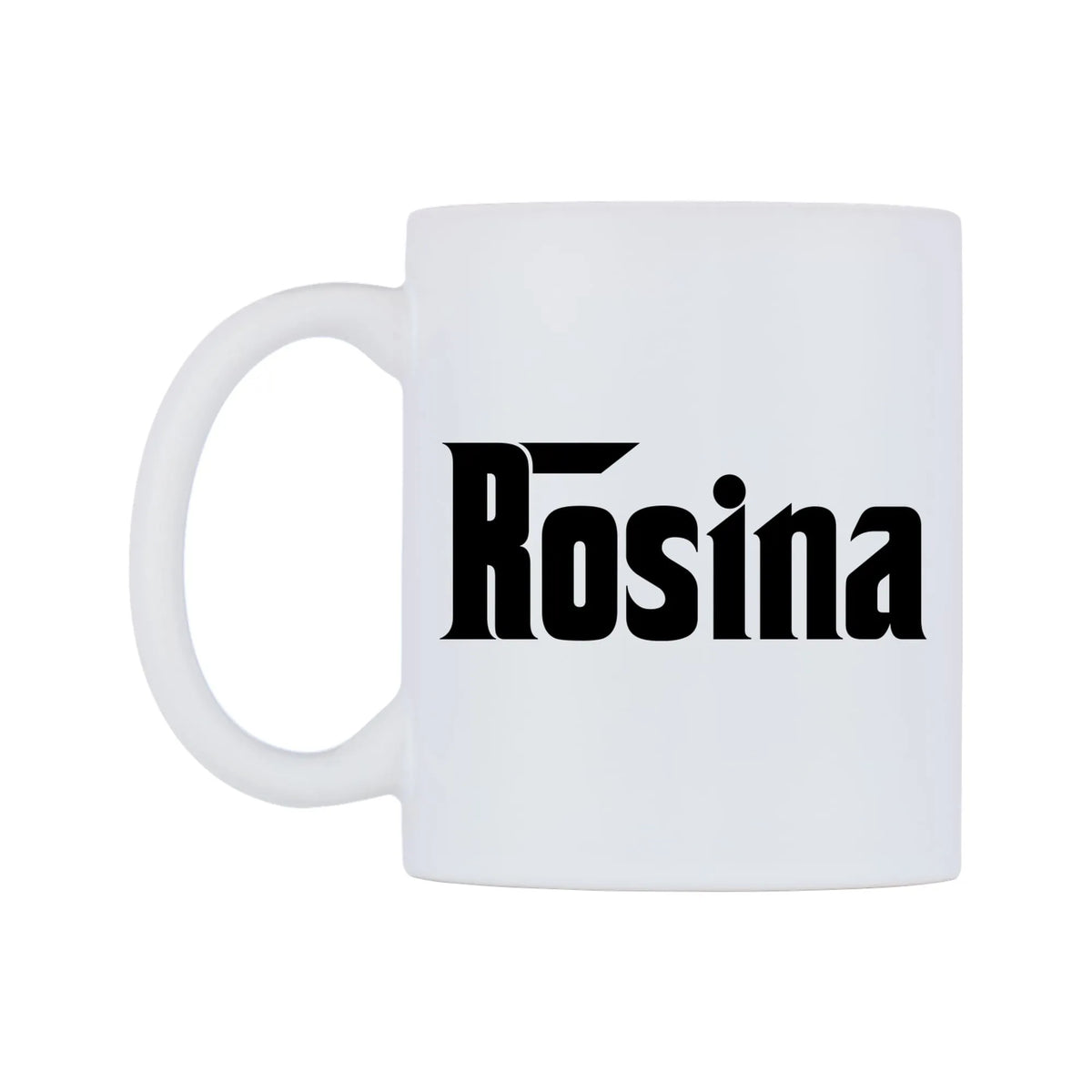 Rosina - Godfather Themed Mug — mug, right side, on a white background