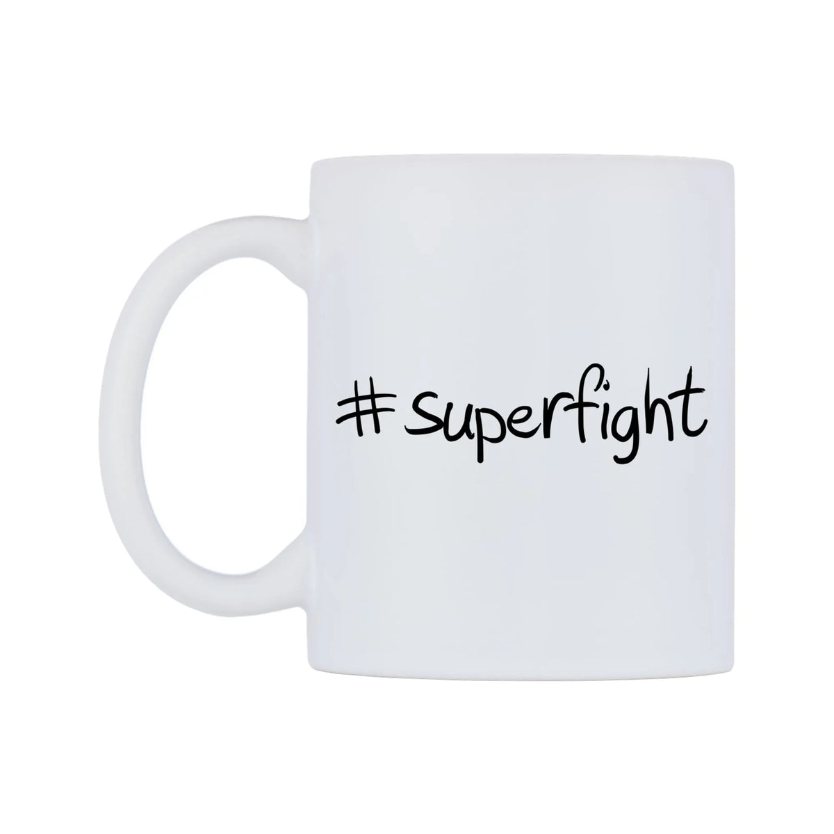 superfight Mug — mug, right side, on a white background
