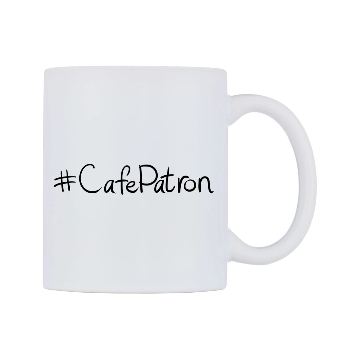 CafePatron Mug — mug, left side, on a white background