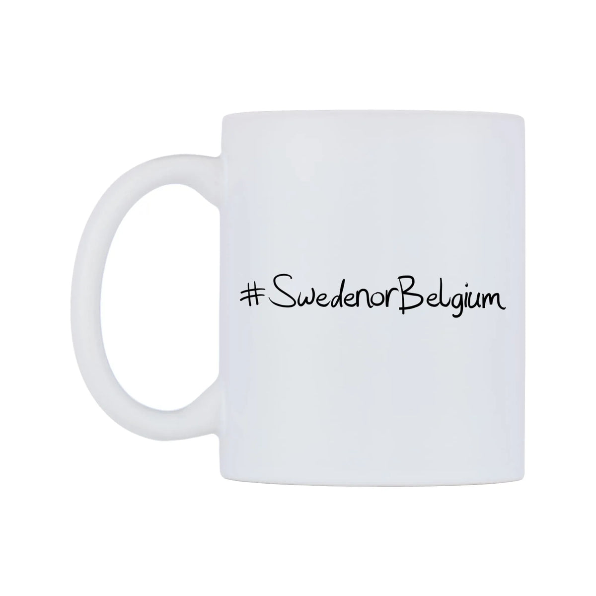SwedenorBelgium Mug — mug, right side, on a white background