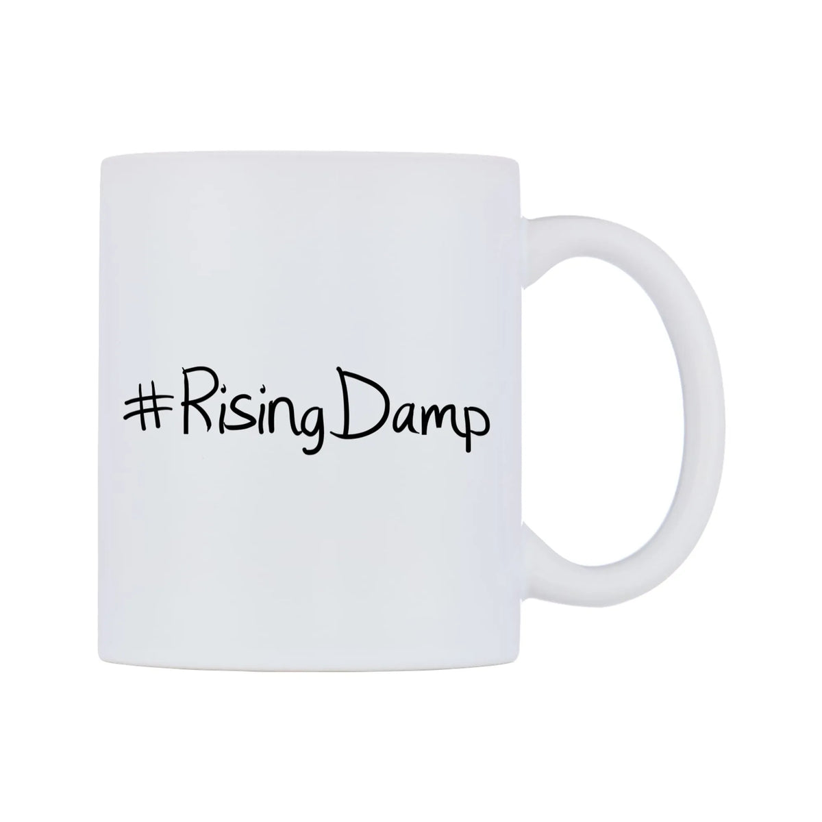 RisingDamp Mug — mug, left side, on a white background